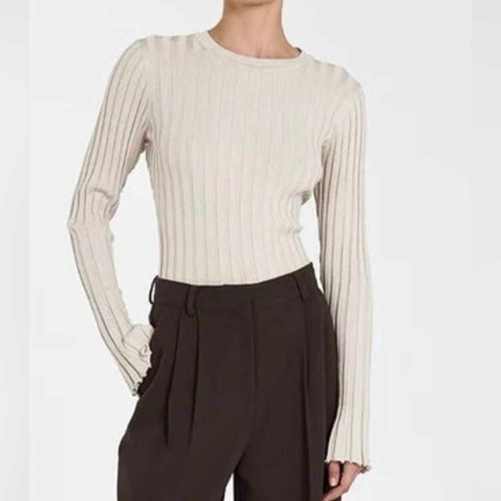 DISSH Ada Stone Long Sleeve Knit Top Size Small